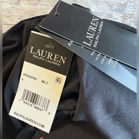 NEW w/Tags Lauren Ralph Lauren Midnight Tropic High Neck One-Piece Swimsuit - Picture 3 of 9